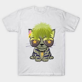 Glam Rock Kitty Cat T-Shirt